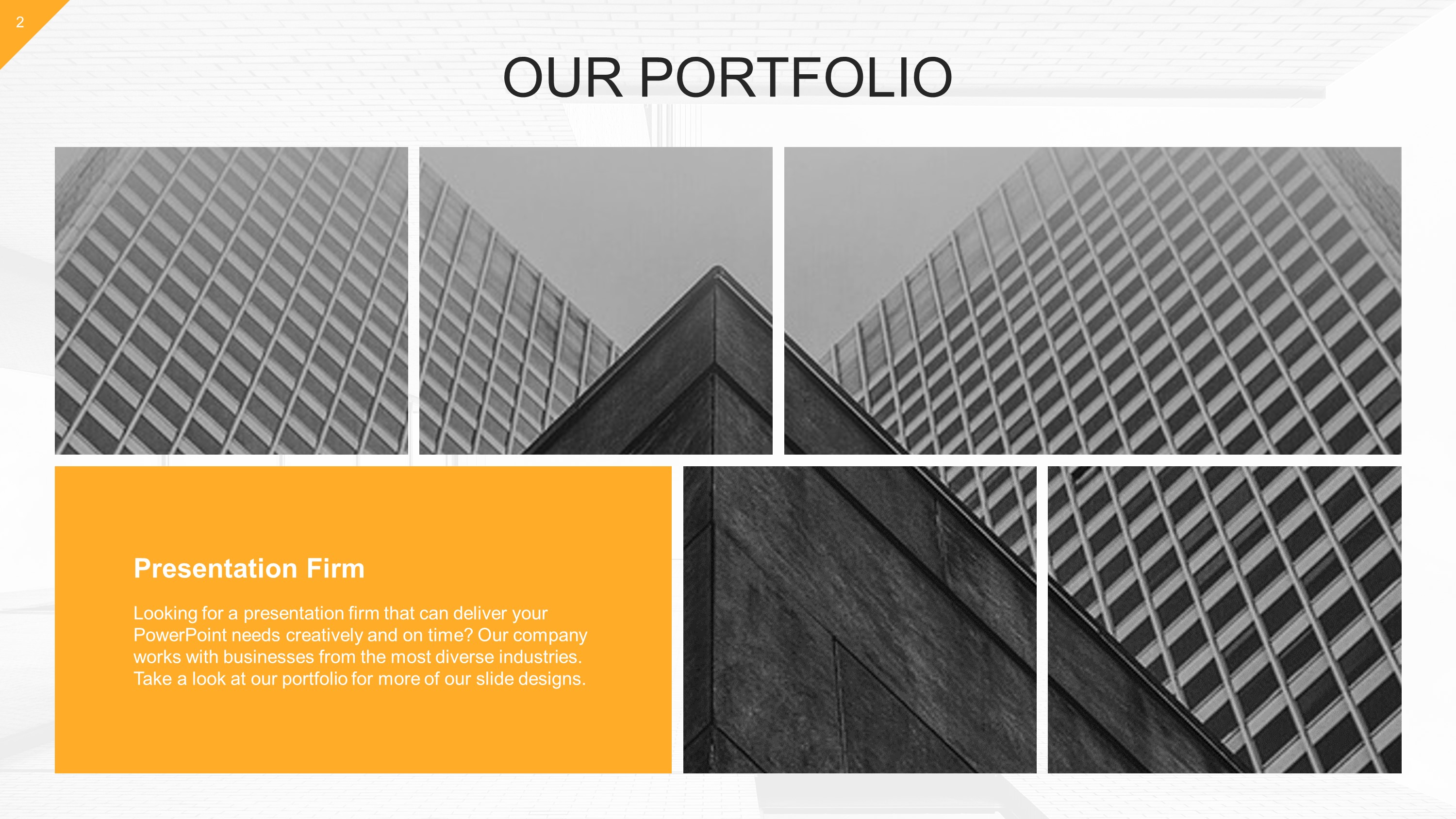 Modern Corporate Portfolio PowerPoint Slides