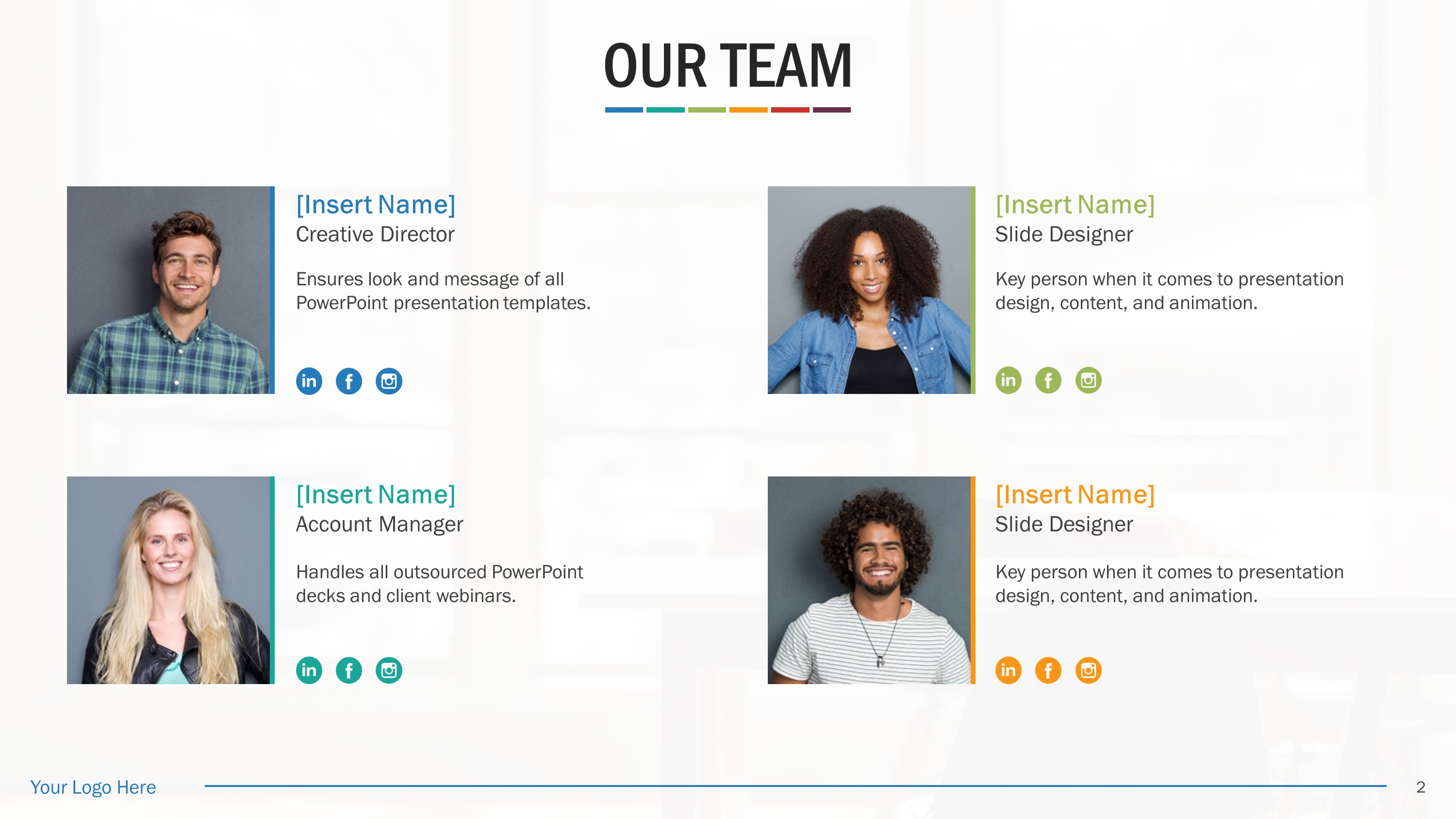 Team Biography Slides for PowerPoint Presentation Templates Inside Biography Powerpoint Template