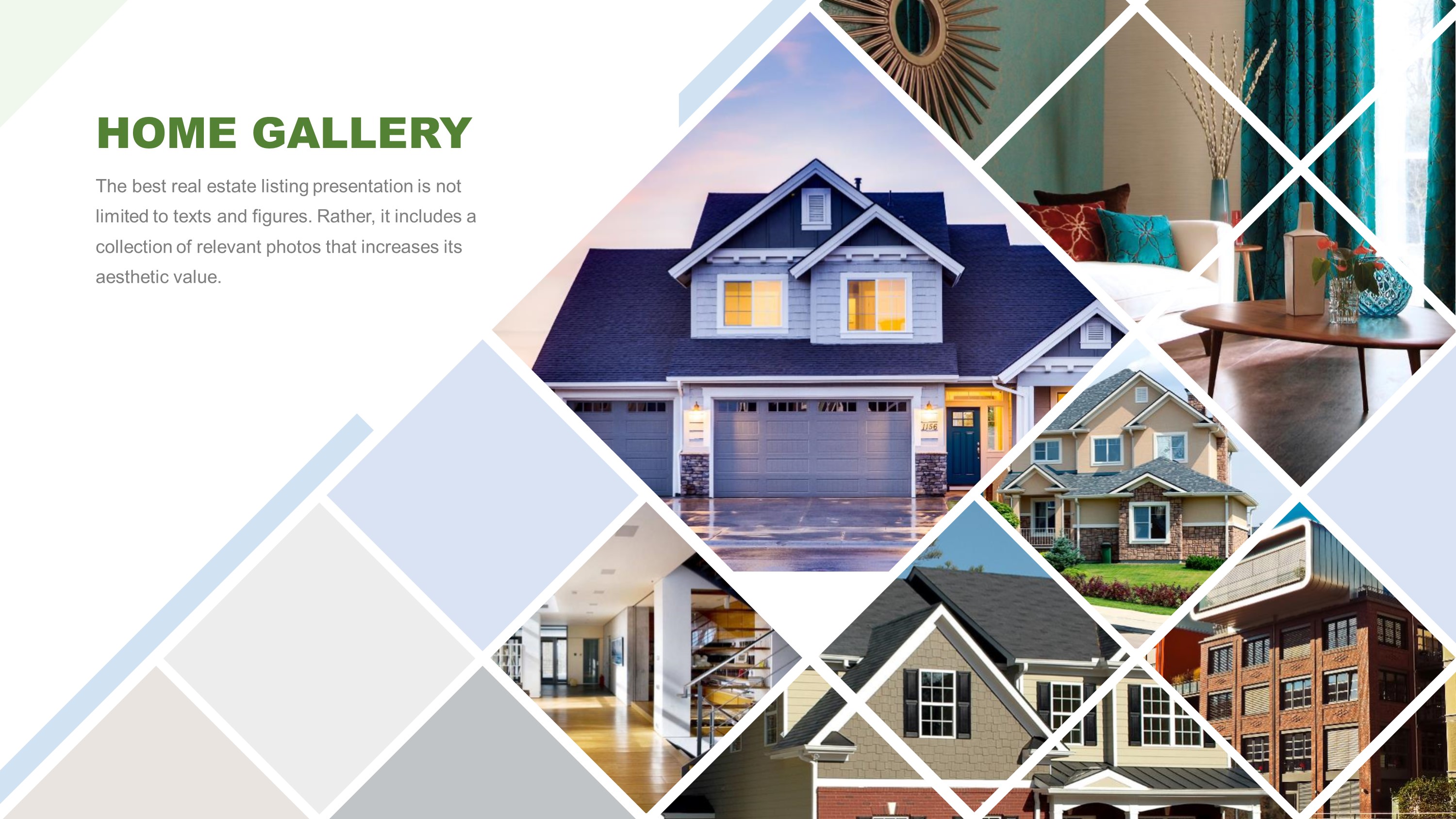 Real Estate Home Gallery PowerPoint Slide