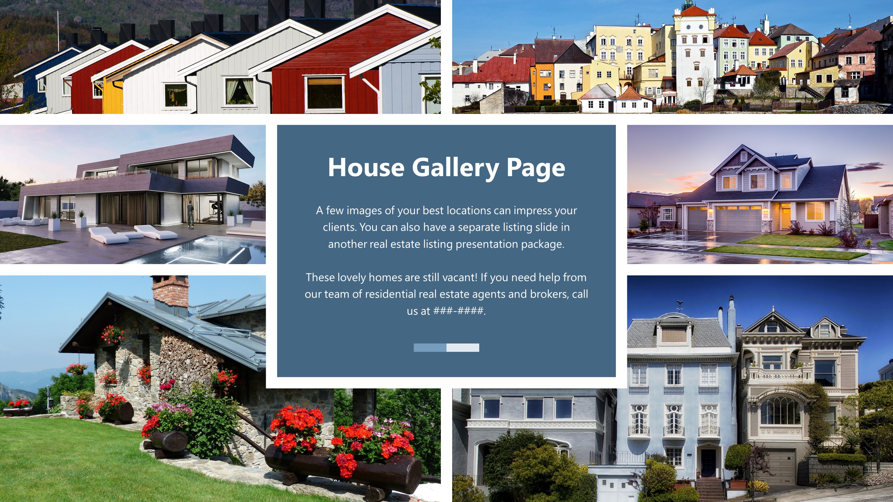 Real Estate House Gallery PowerPoint Template