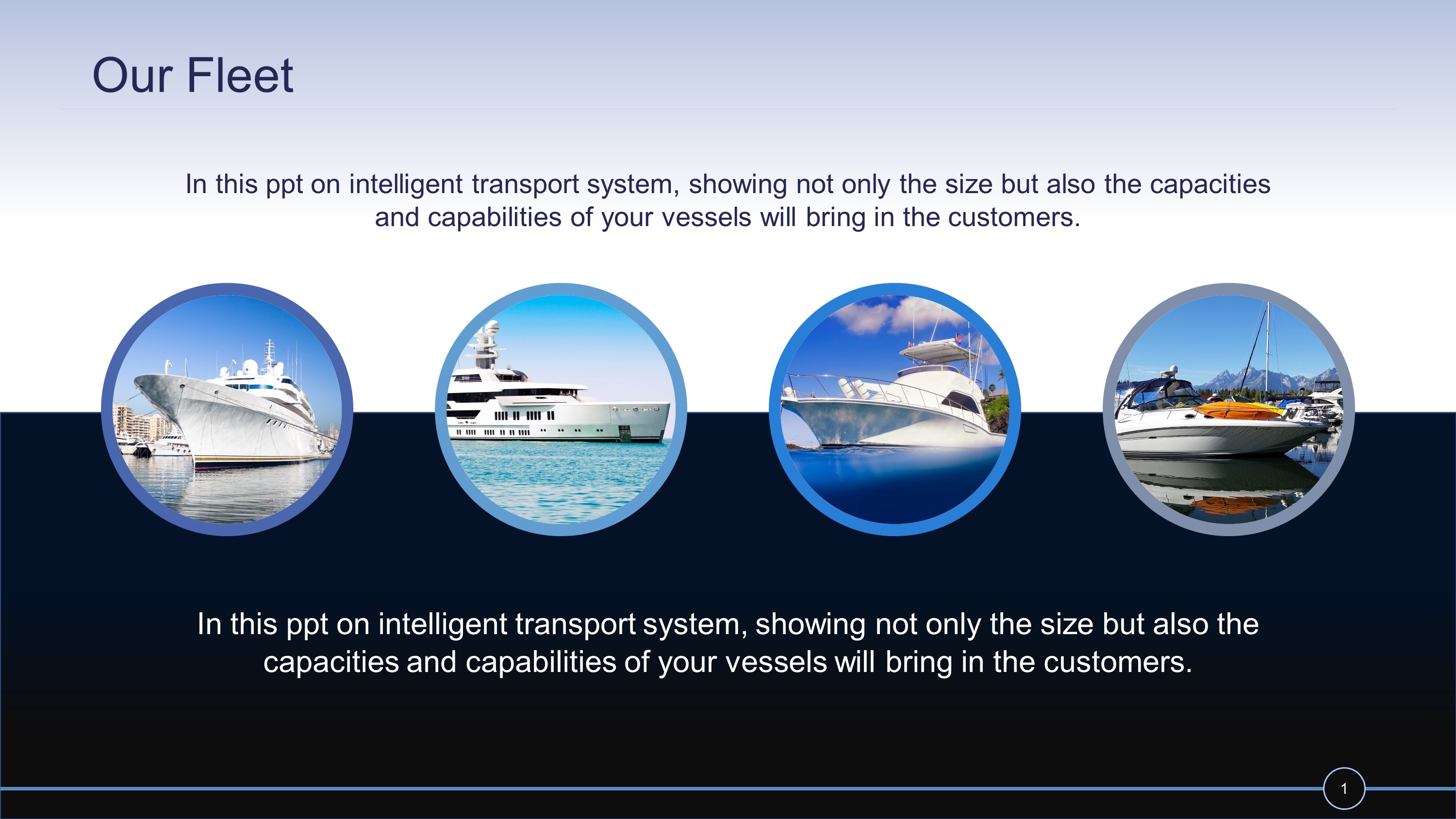 Circular Our Fleet Transportation PowerPoint Slide