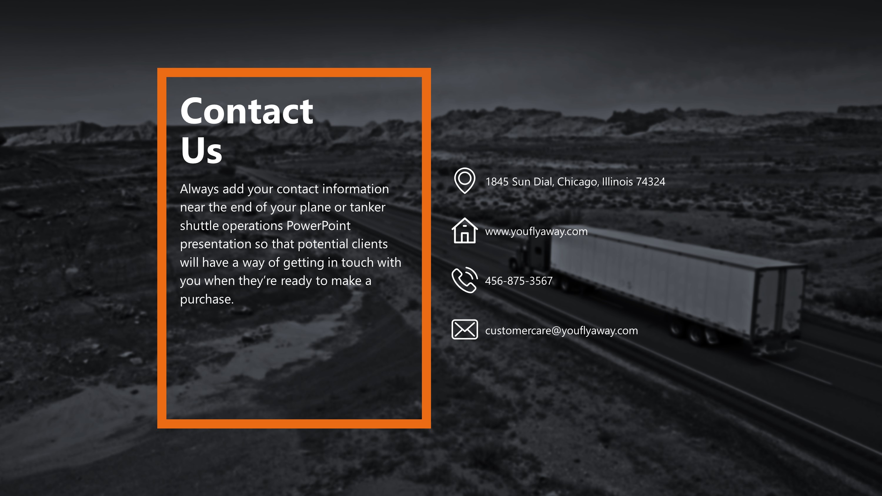 Transportation Contact Us PowerPoint Slide