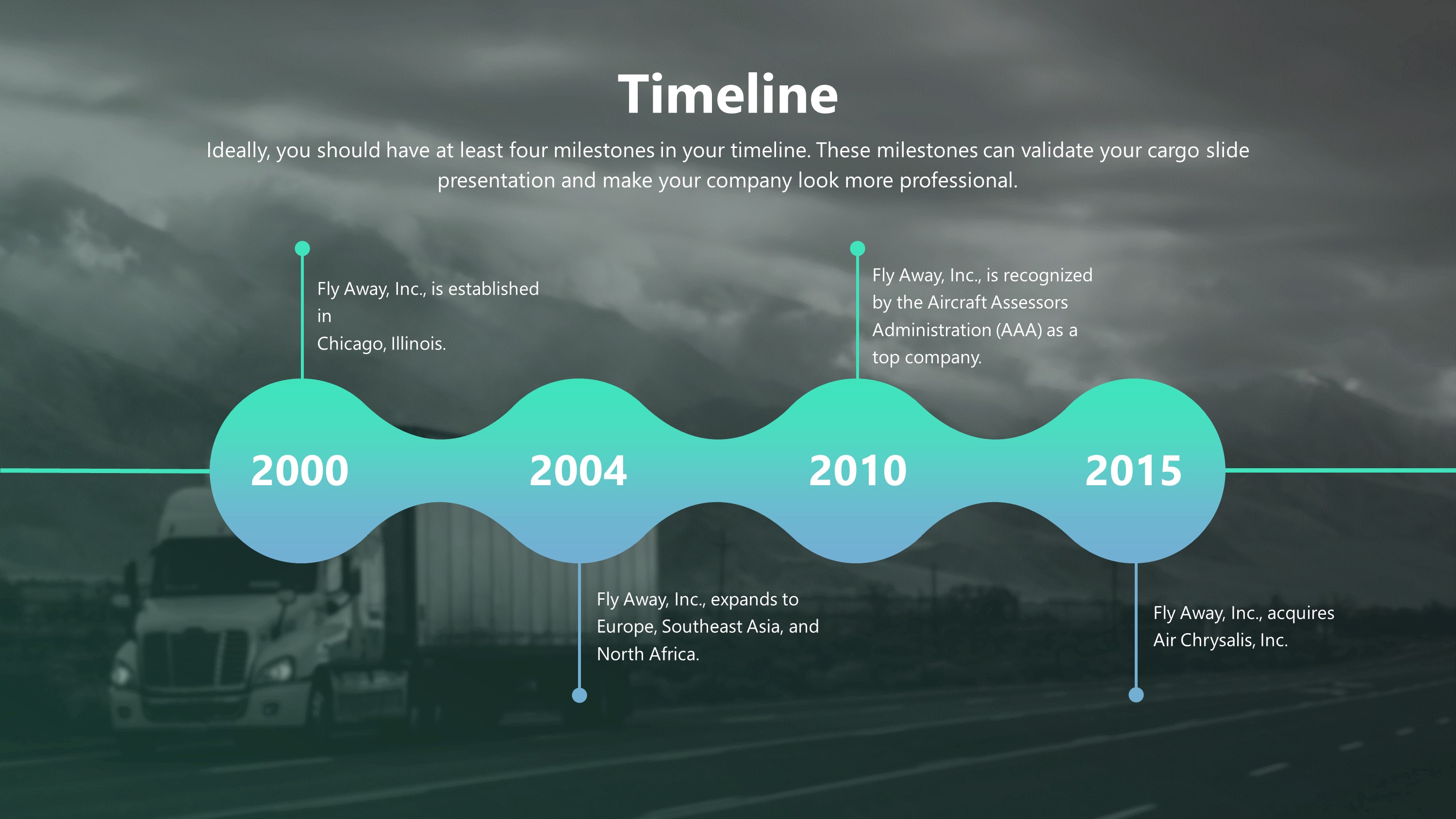Transportation Timeline PowerPoint Slide