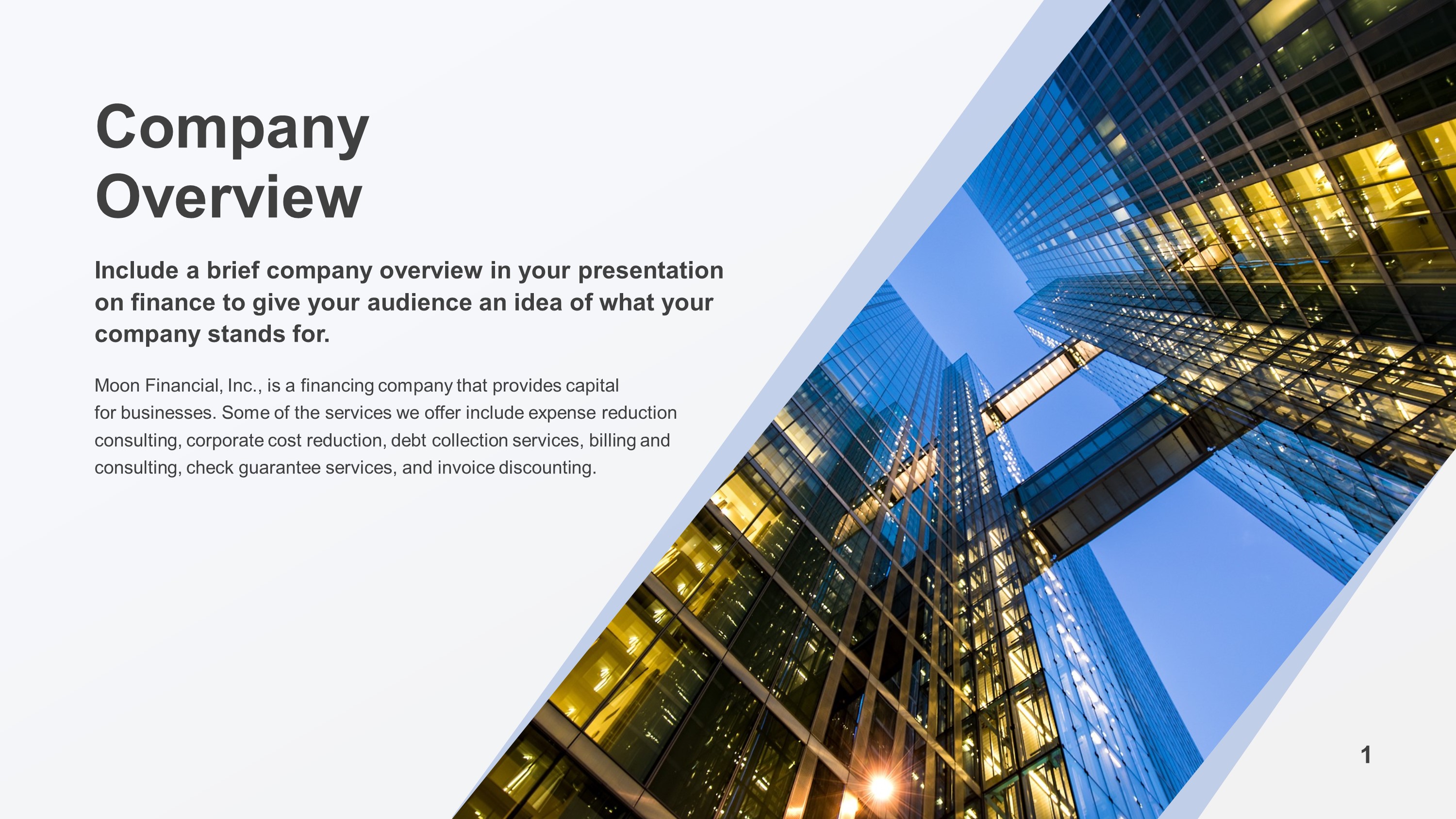 Free Company Overview PowerPoint Slide