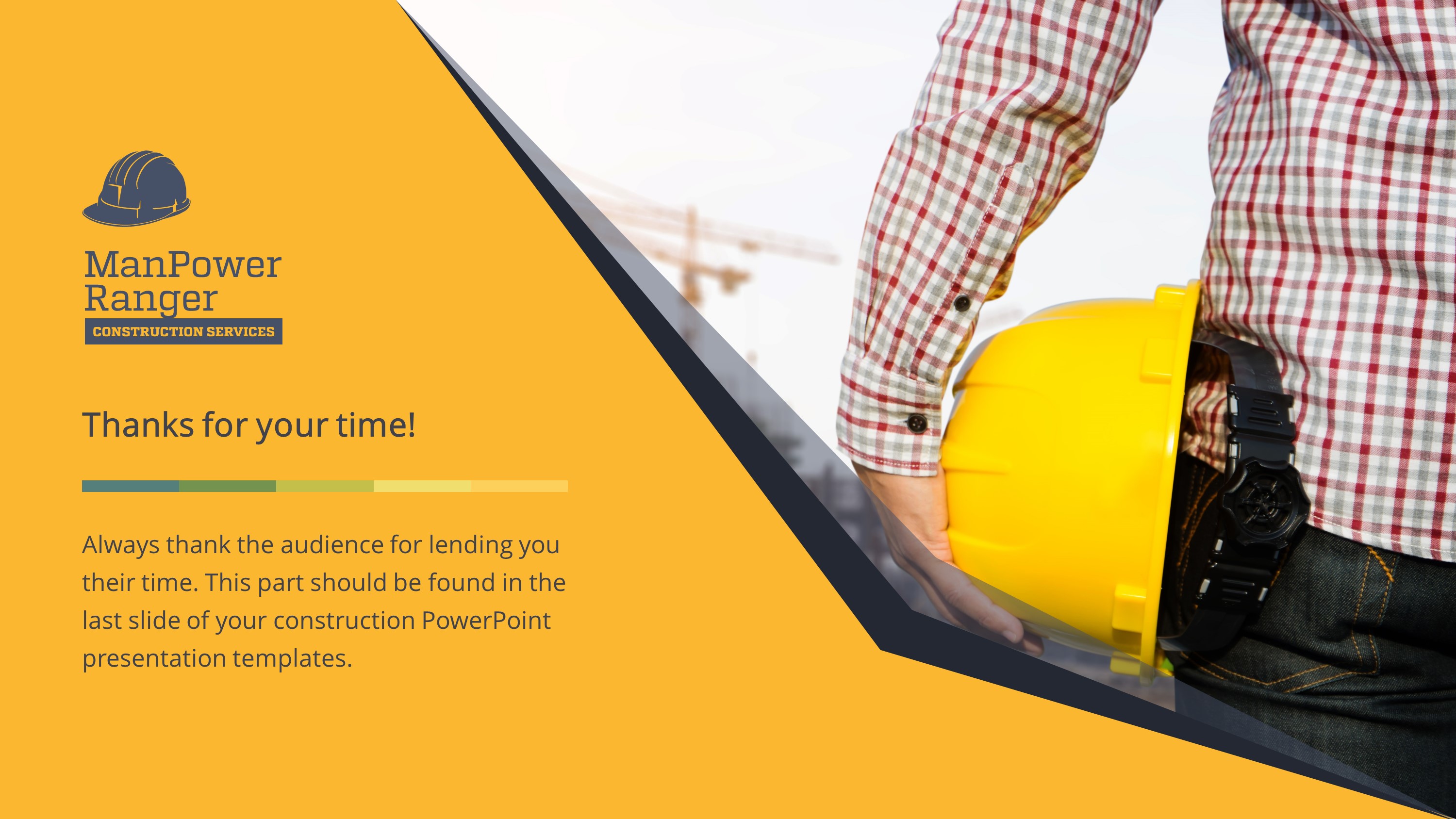 Construction Premium PowerPoint Template SlideStore