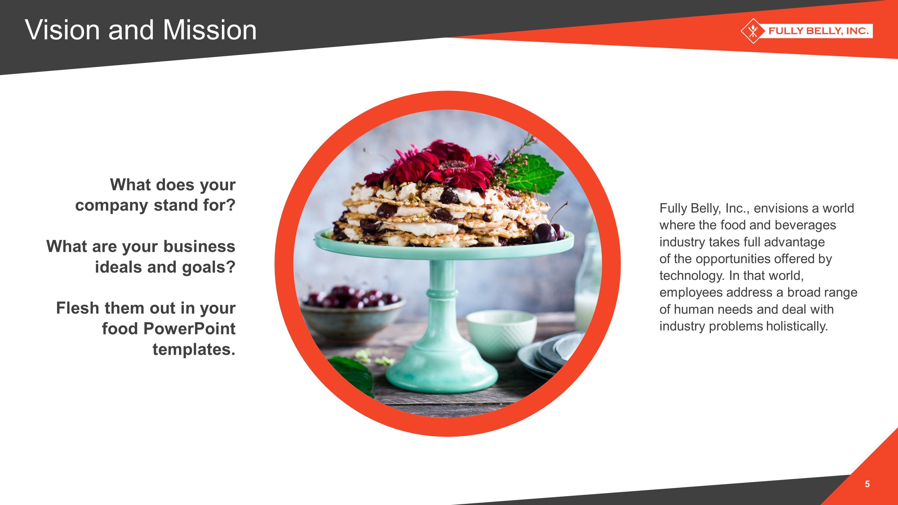 Food Service Premium PowerPoint Template - SlideStore