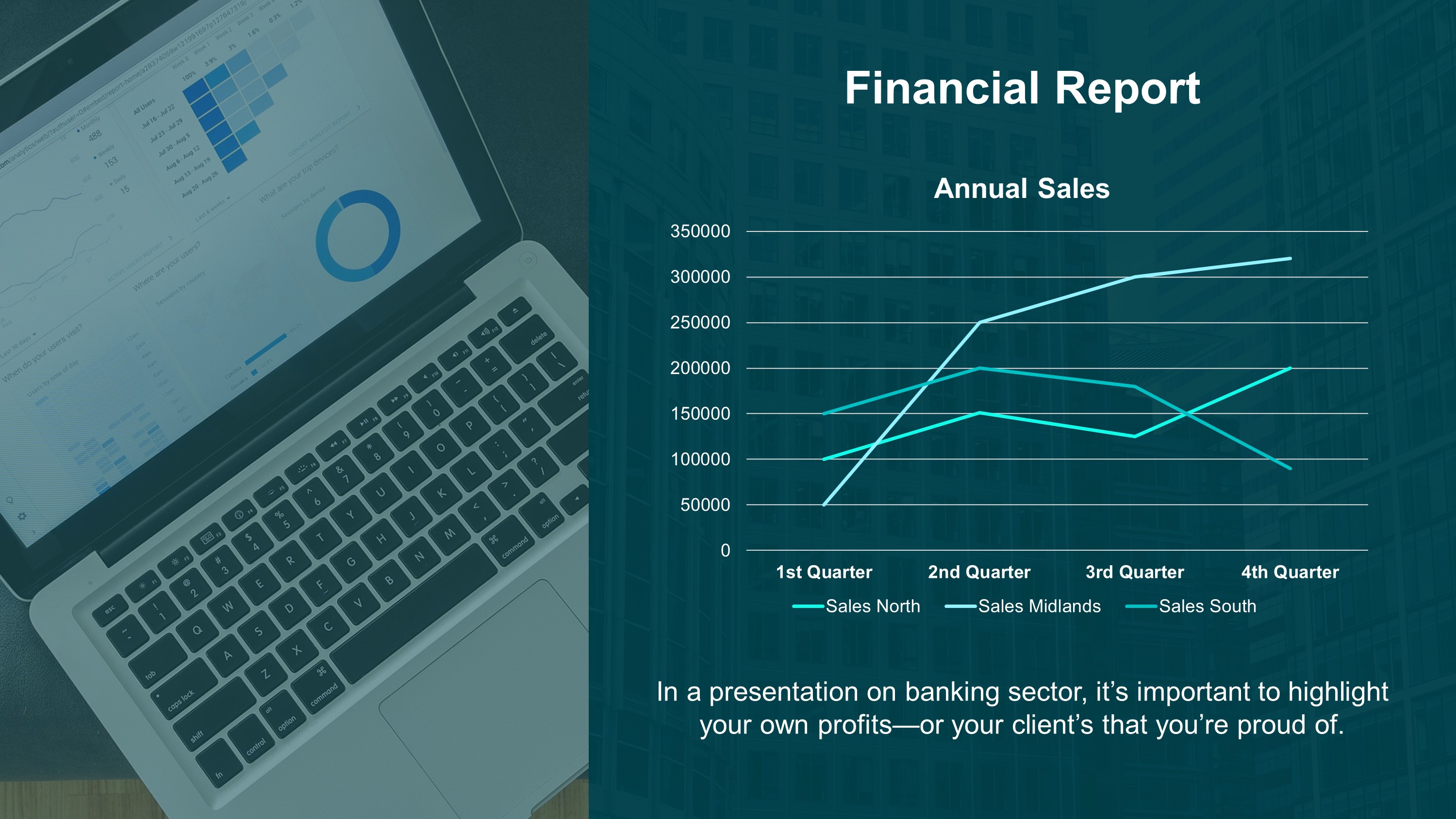 Free Bank Financial Report PowerPoint Slide