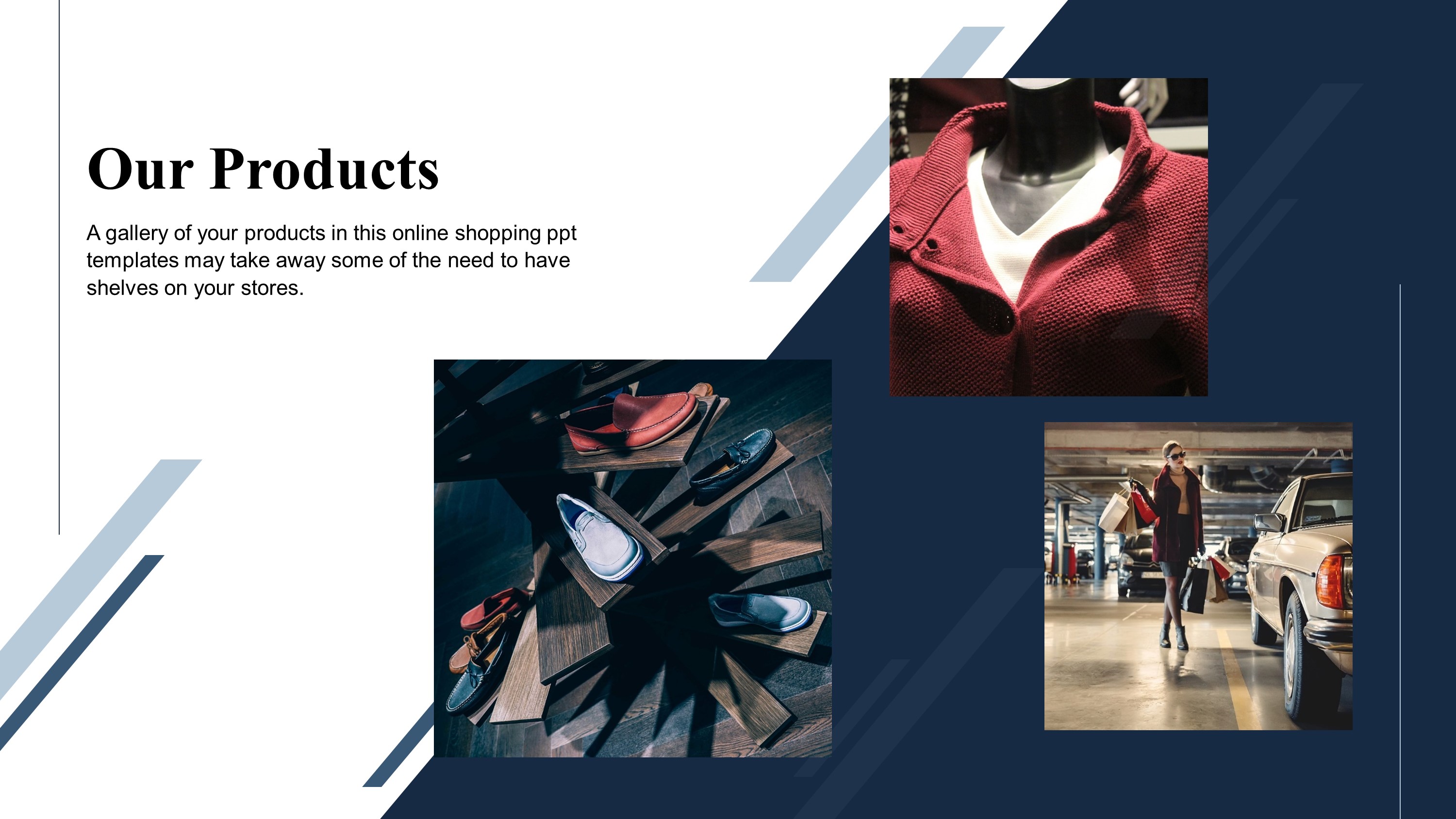 Free Retail Our Products PowerPoint Slide